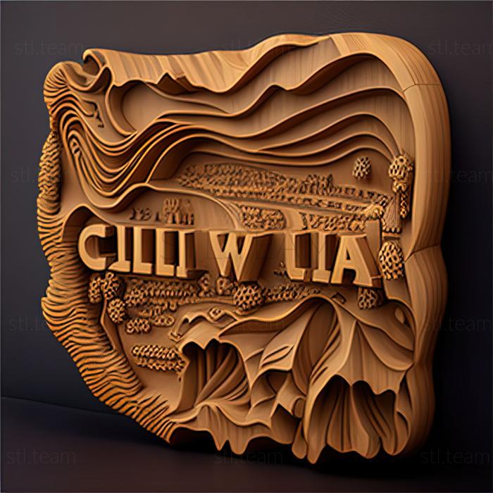 3D модель Чула Виста Калифорния (STL)